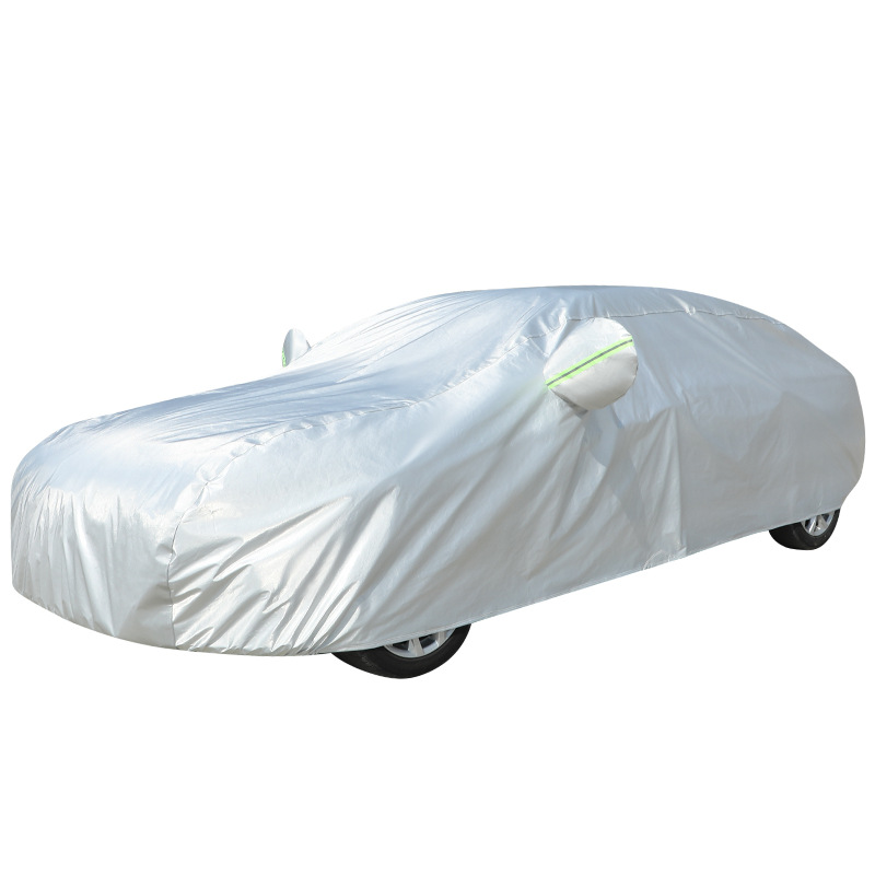 Car cover in stock for cross-border sales, DuPont Oxford fabric with fleece lining, sun-proof, waterproof, and insulated, suitable for all seasons