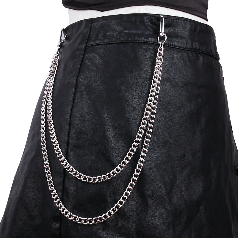 European and American Cross-Border Jewelry Punk Chain Pendant Metal Waist Chain Versatile Men's and Women's Trouser Chain Accessories Ready for Sale