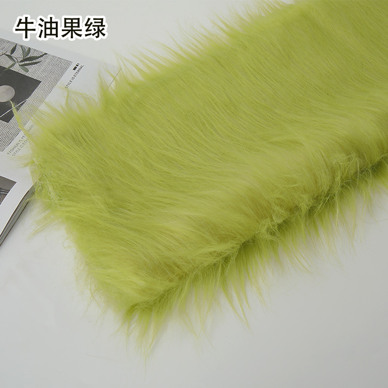 12 ''plush tela DIY caída de piel artificial de piel simulación de piel muñeca pelo bestia traje de piel larga tela de piel