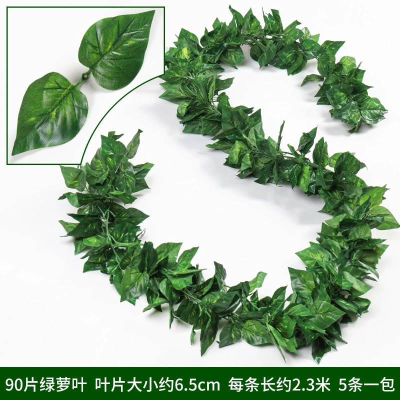 Artificial grape leaf vine garland, 30 cm plastic climbing ceiling decorative plant