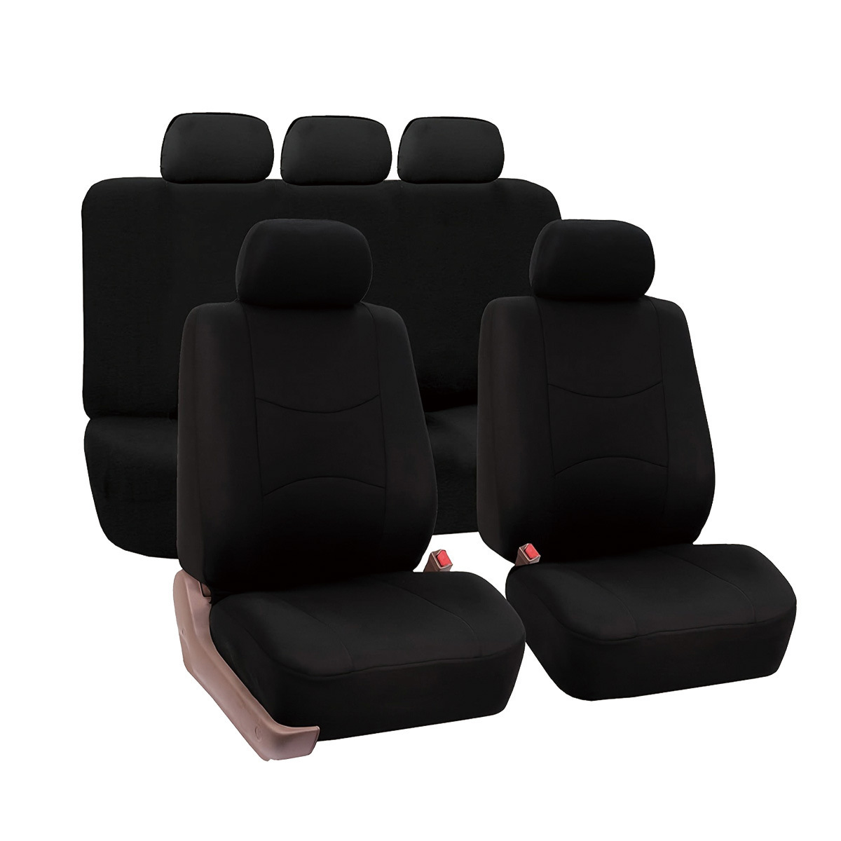 cubierta de asiento universal cubierta de asiento de automóvil de tela plana cubierta de asiento de automóvil general cuatro estaciones simple color combinado cubierta de asiento suave y cómoda image 32