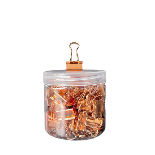 Factory direct sales rose gold long tail clip creative swallowtail clip reverse tail clip folder office stationery small ticket holder cross-border