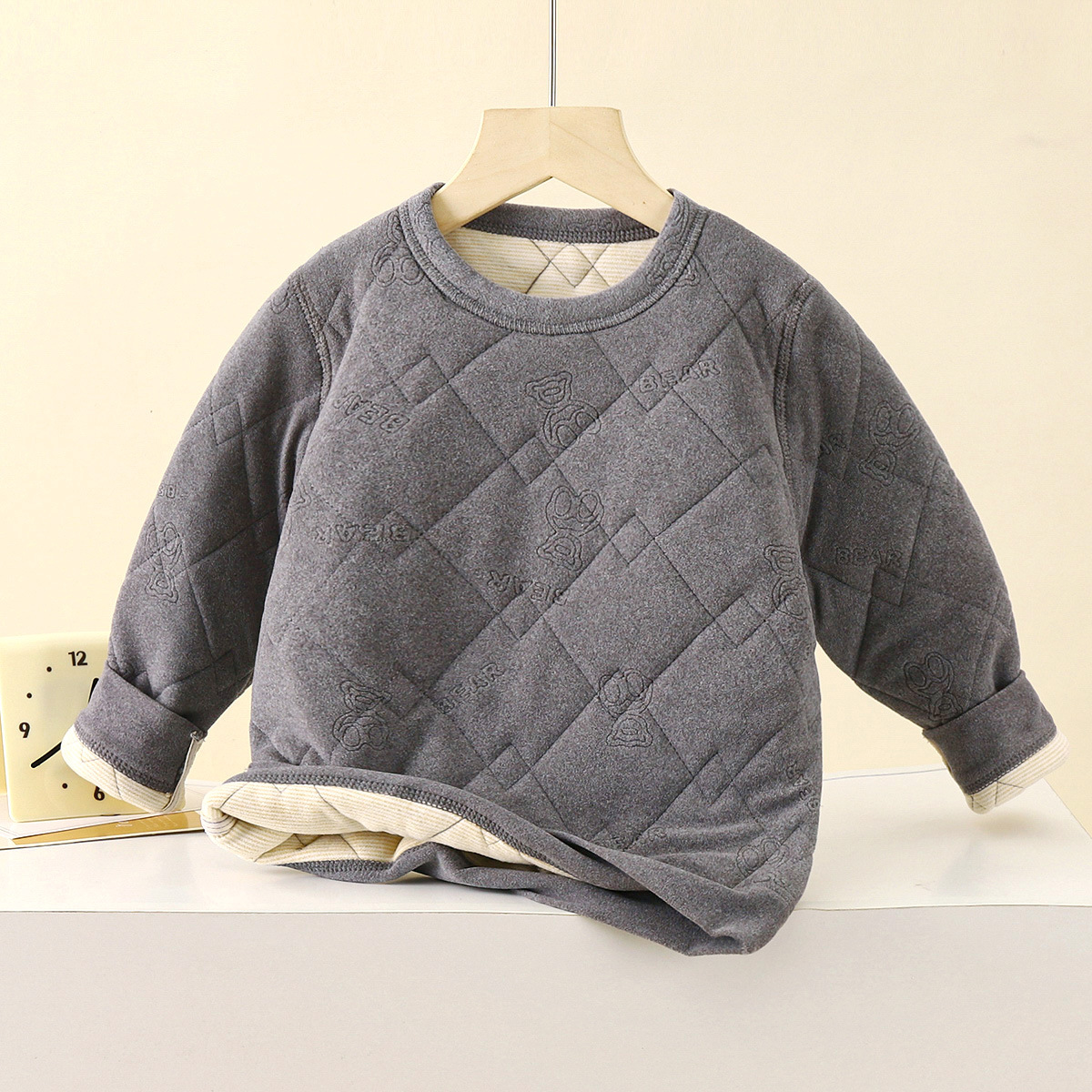 Uniformes escolares artefactos infantiles ropa interior cálida set de terciopelo grueso chaqueta de otoño para niños pantalones de otoño chaqueta cálida de niñas otoño invierno