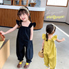 Xinman Era Children&#39;s Overalls 2022 summer new pattern girl Feifei sleeve Jumpsuits RX136