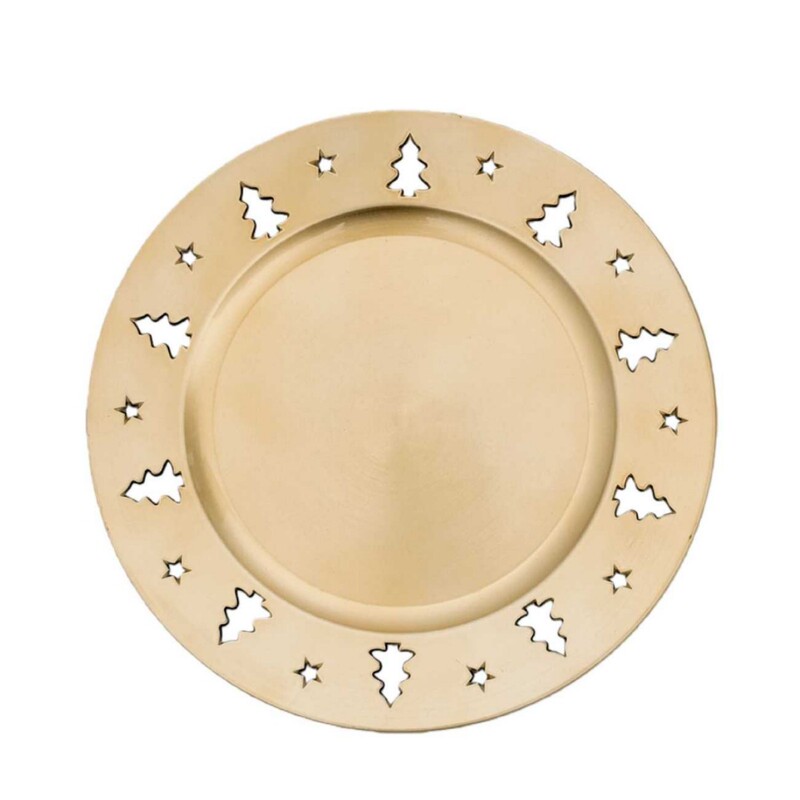 Foreign Trade European Metal Plate Christmas Decoration Plate Retro Living Room Plate Afternoon Tea Decoration Party Cross-Border