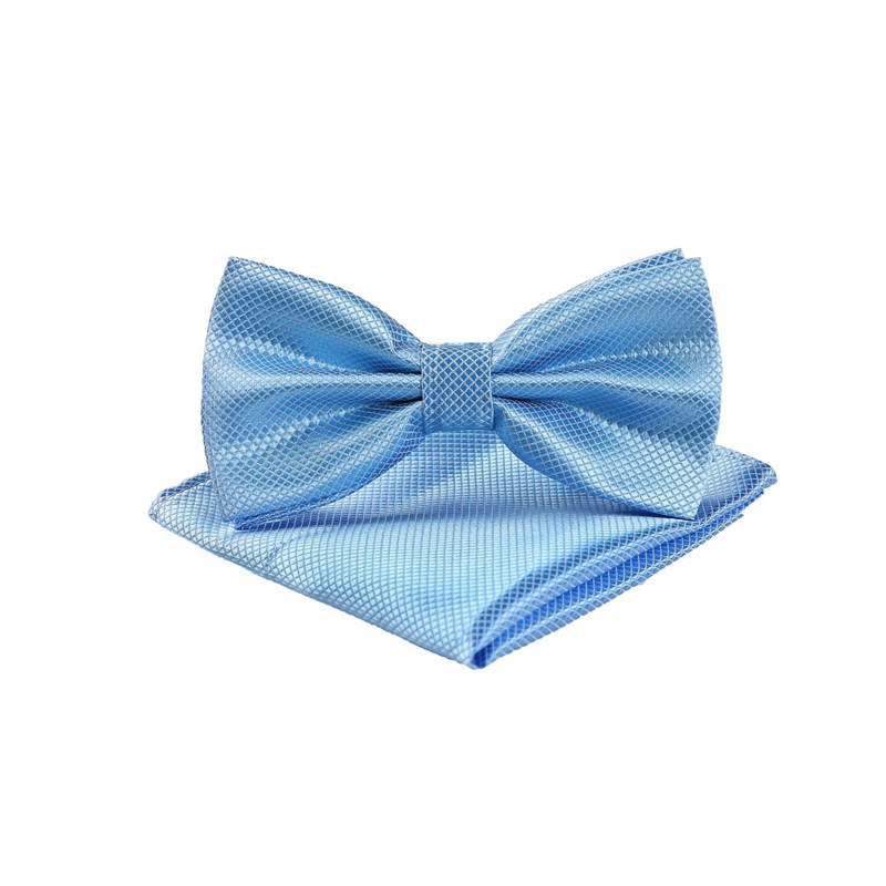 Nuevo color sólido moda simple vestido arco e-commerce fiesta boda color sólido cuadros finos pajarita pañuelo traje