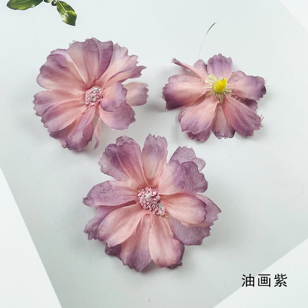 4.5cm núcleo de hierba flor de ciruela DIY hecha a mano material de ropa flores falsas flores decoración de pared de flores