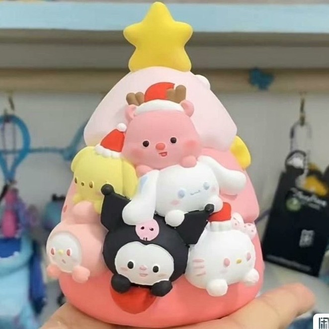 크리스마스 트리 산리오 흰색 배아에는 색칠이 필요합니다 [9cm]