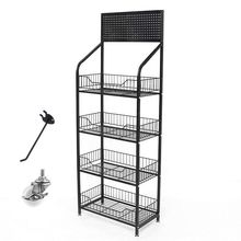 超市货架便利店置物架小卖部促销展示架饮料零食货架多层散装铁架