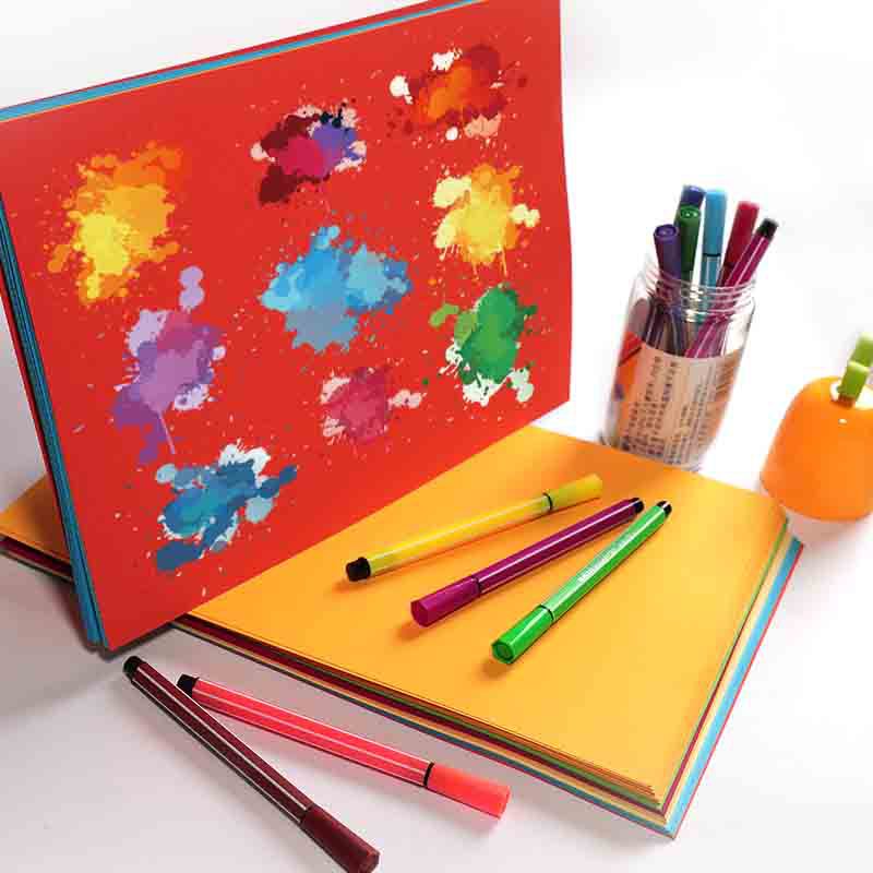 Color A4 papel cartón duro modelo hecho a mano Papel 230G color cartón tarjeta de felicitación cartón negro al por mayor