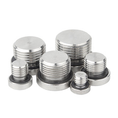 304 stainless steel hexagonal ED plug with flange edge plug, oil plug seal screw plug stainless steel plug