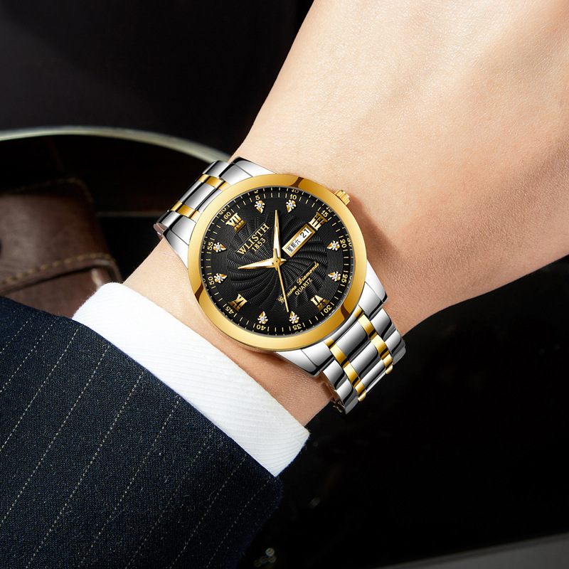 Neue heiße verkaufende Wallace-Herrenuhr, Damenmode-Paaruhr, ein Paar leuchtende Herrenuhr, wasserdichte Quarzuhr_voghion.com