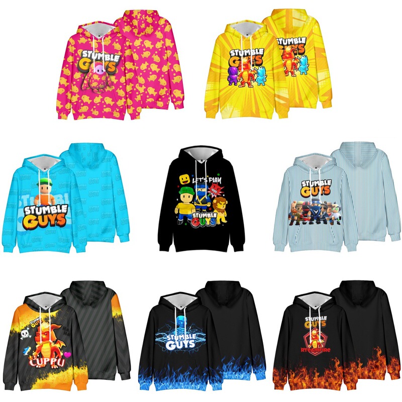 Stumble Guys collision party 3D digital printing sweater cosplay peripheral hoodie