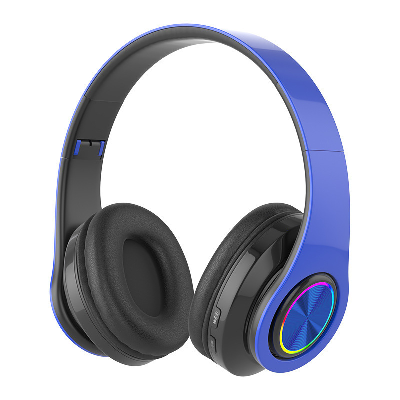 B39 auricular Bluetooth inalámbrico luminoso colorido respiración luz Tarjeta de inserción plegable subwoofer teléfono móvil Universal
