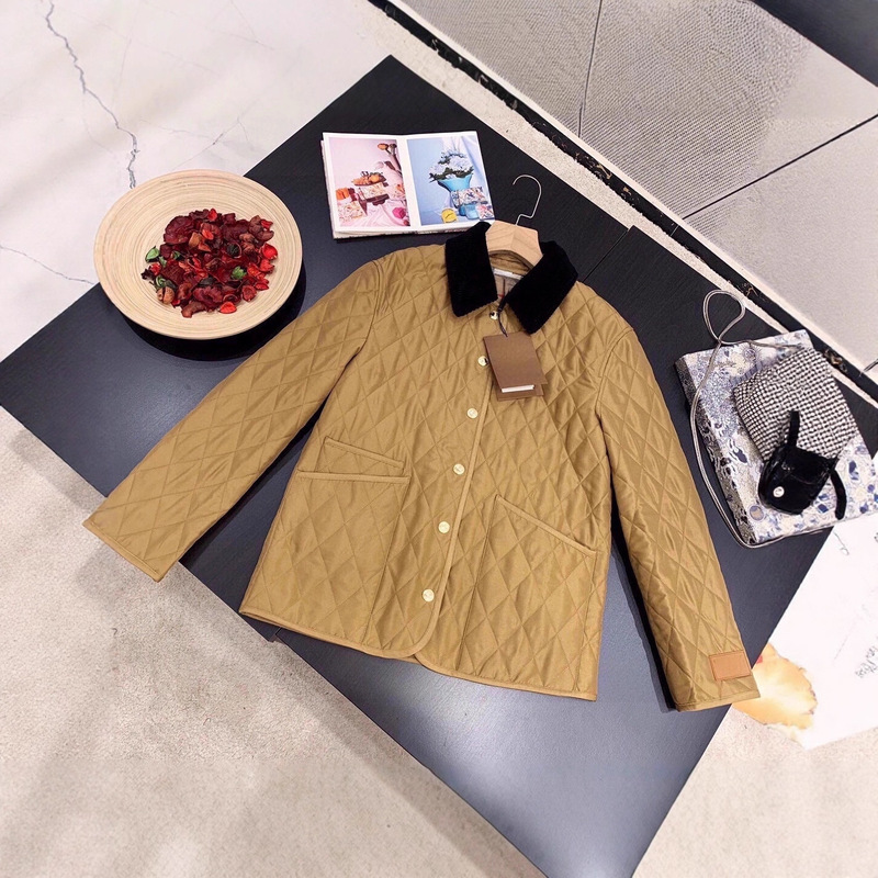 High-End Popular 2025 Quilted Quilted Lapel Corduroy Quilted Jacket Women's Golden Armor Winter