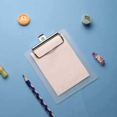 迷你板夾透明便攜式小夾板學生口袋記事夾文件夾板辦公小單夾子票