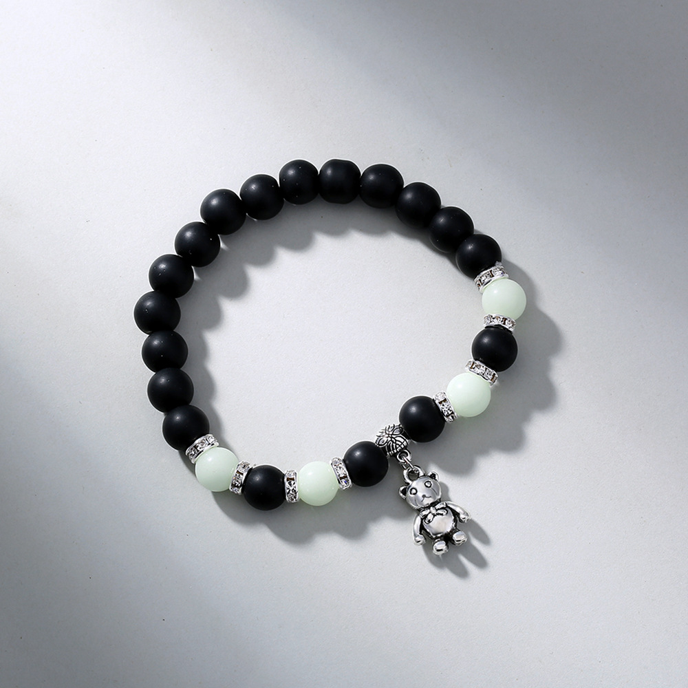 Bracelet de perles lotus phosphorescent brillant dans le noir_voghion.com
