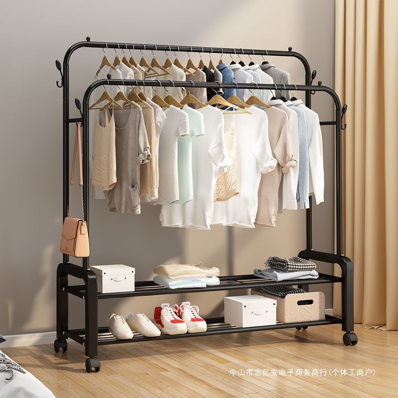 Perchero de pie plegable para ropa, ideal para dormitorio o balcón