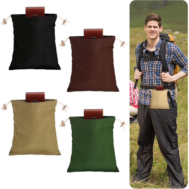 Foraging Bag, Fruit and Vegetable Picking Bag, Multifunctional Canvas Waist Bag Tool Bag, Camping Style Cosmetics Bag, Foraging Bag