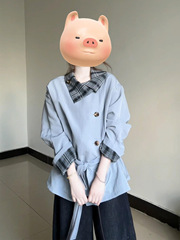 新款韩系高级感立领短款风衣外套女早秋季小个子收腰夹克上衣