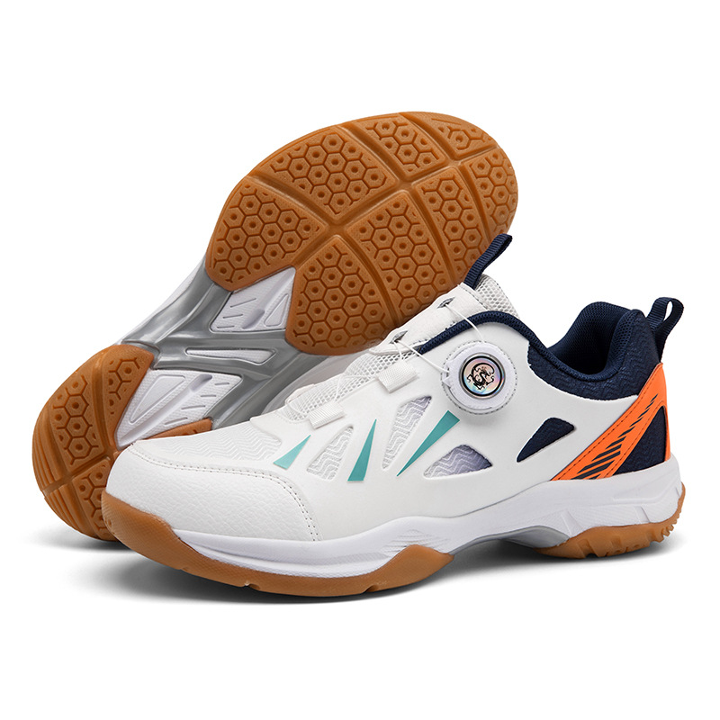 Botón giratorio de verano zapatos de hombre zapatos antideslizantes zapatos de bádminton de estudiantes de secundaria pareja zapatos de malla transpirables