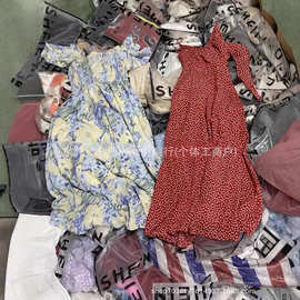 shein女装工厂直销外贸性感吊带连衣裙夏品牌杂款尾货便宜清