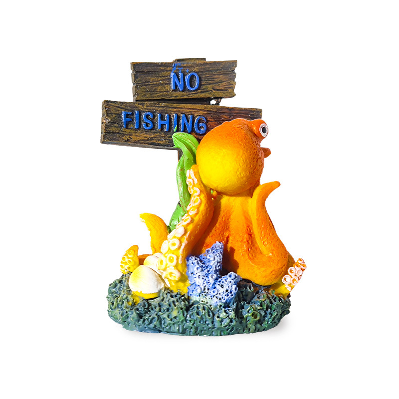 Nuevo producto pecera decoración decoración decoración artesanía paisajismo submarino pequeño animal letrero pulpo delfín comerciante recomendado