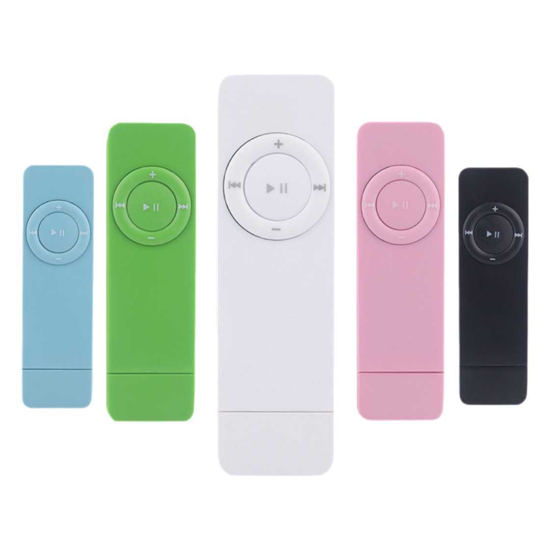 Fábrica en stock al por mayor MP3 Walkman caramelo mini reproductor de MP3 soporte independiente de hasta 64GB tarjeta