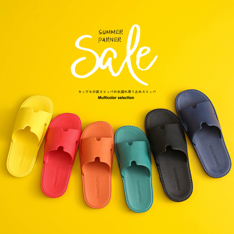 New Style Bathroom Slippers Women's Summer Couple Shower Non-slip Sandals Indoor Home and Household Men's Sandals and Slippers