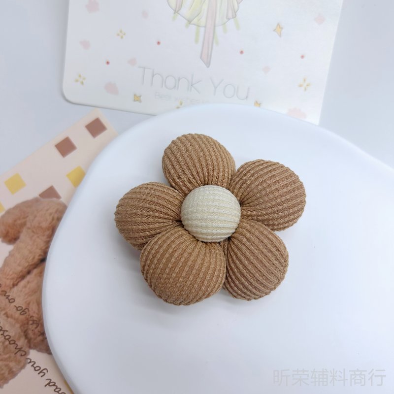 韩版五瓣花胸针配件发饰diy手工布艺花朵服装辅料包包手机壳挂件|undefined