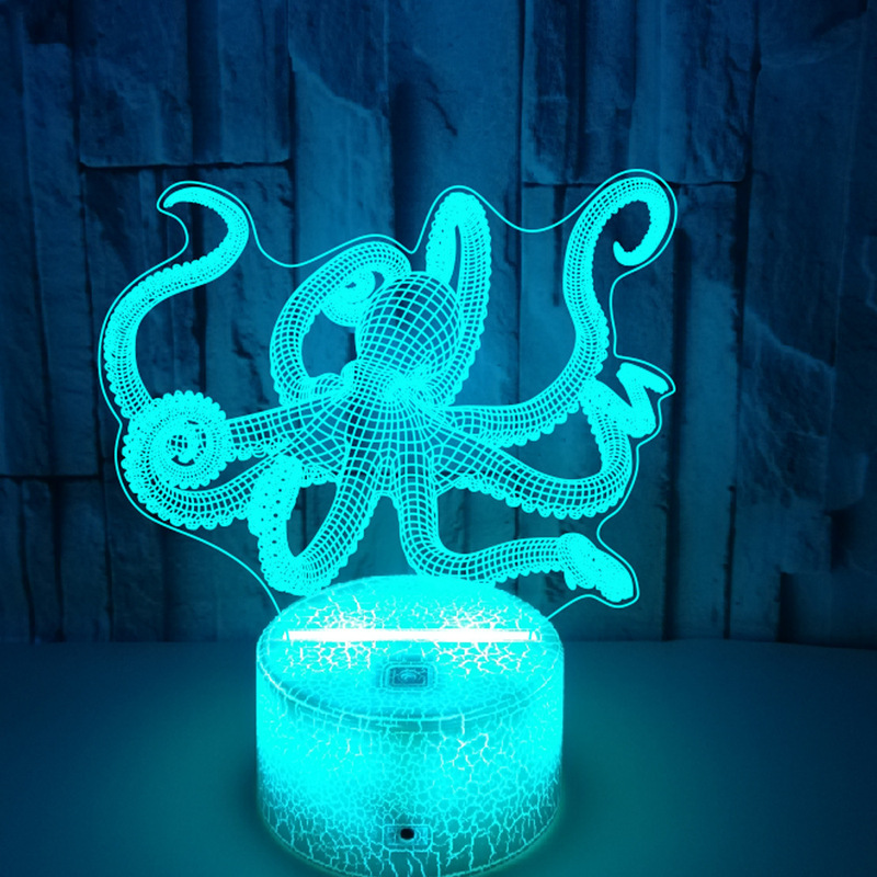 New Octopus-Shaped Colorful 3D Creative Touch Remote Control Table Lamp 3D Led Night Light with 16 Colors Remote Control New Octopus-Shaped Colorful 3D Creative Touch Remote Control Table Lamp 3D Led Night Light with 16 Colors Remote Control
