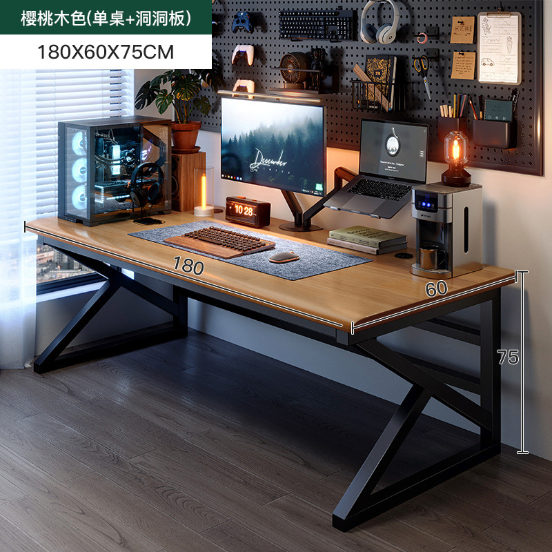 Escritorio para computadora de madera maciza Escritorio para uso doméstico Escritorio simple Dormitorio Escritorio para estudiantes Escritorio para juegos Escritorio largo Banco de trabajo