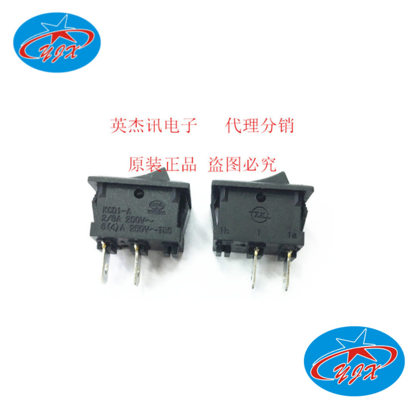 Kcd1-101A Zx Zhongxun Rocker Switch Kcd1-A-101 2-Pin 2-Position Black and Red