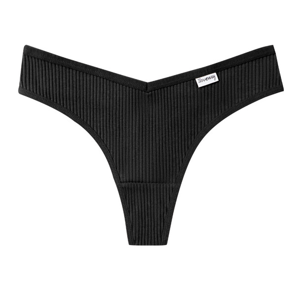 Cross-Border European and American Thong Women's Sexy Threaded Cotton Thong Underwear Breathable Low-Waist Pure Desire T-Shaped Underwear Women's Export