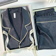 芬腾冰丝感真丝睡衣男夏季桑蚕丝短袖三件套2025款男士春秋礼盒