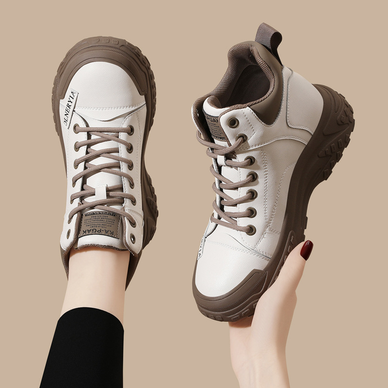 Genuine Leather Martin Boots Comfortable Fashion Ankle Boots 2025 Autumn Winter New High-top Shoes Thick Sole British Style Short Boots_vogvips.com