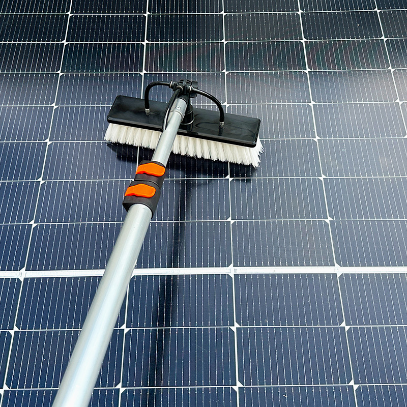 盛日阳光光伏板喷水刷可伸缩铝合金杆光伏组件清洗通水刷