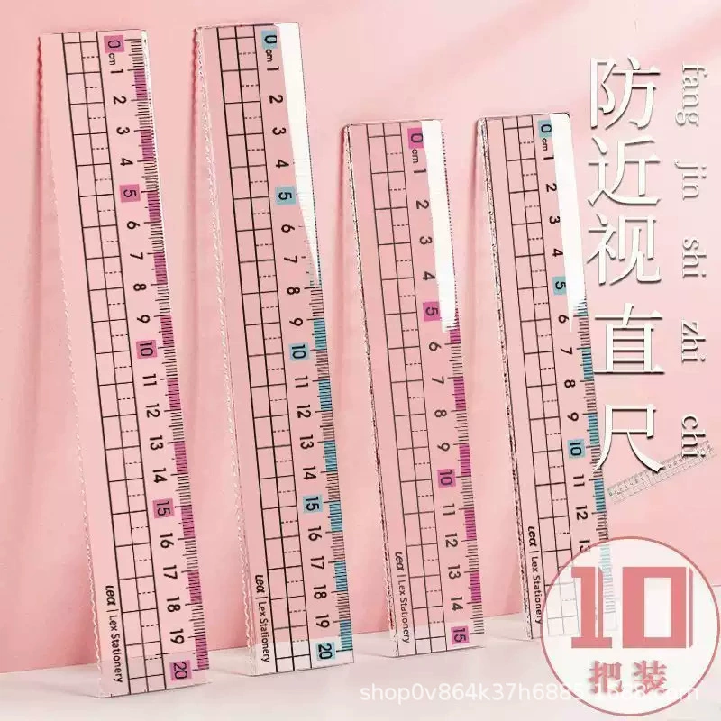 Студенты используют для предотвращения близорукости прямые линейки Дети с волнистыми линиями прозрачные 15 см/20 см