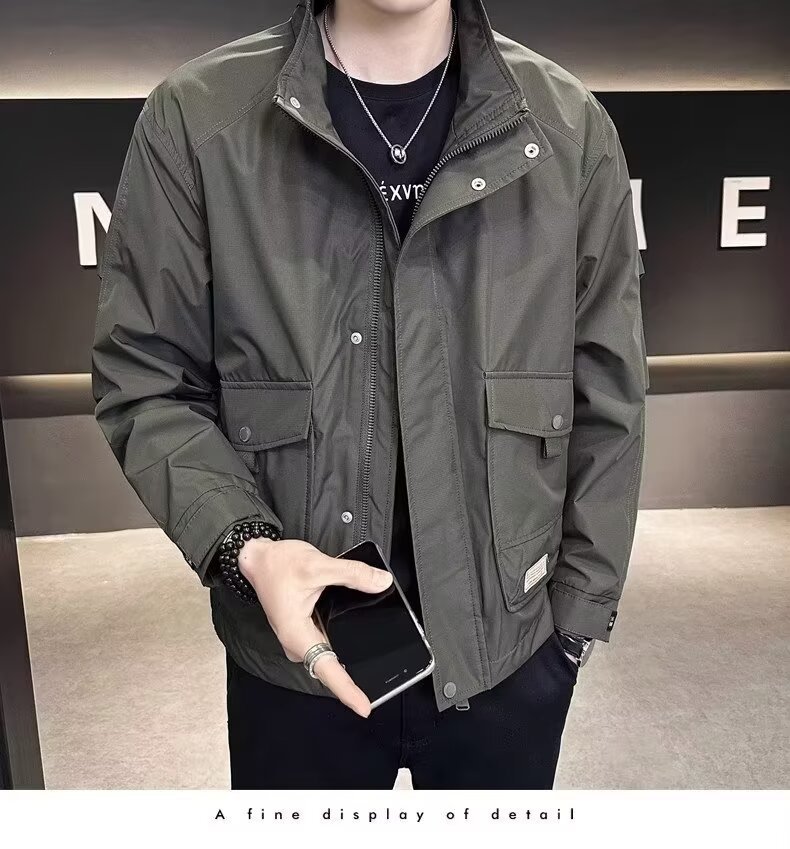 Autumn And Winter Men's Jackets Trendy Brand Rascal Work Clothes Top Stand Up Collar_voghion.com