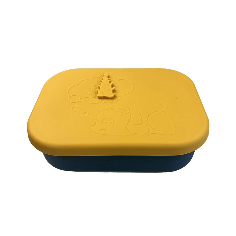 Fiambrera de silicona, bento de grado alimenticio, plato de almuerzo, horno microondas, comedor para niños de escuela primaria, lonchera para trabajadores de oficina