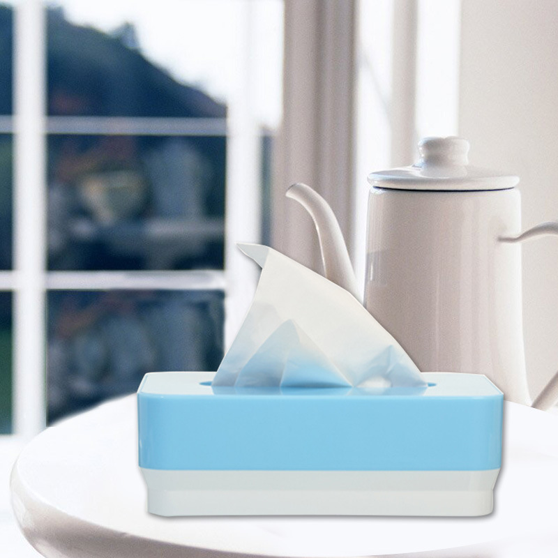 Moda Comercio exterior caja de pañuelos tubo de tejido de plástico caja de pañuelos de coche caja de servilleta lote patrón de logotipo imprimible