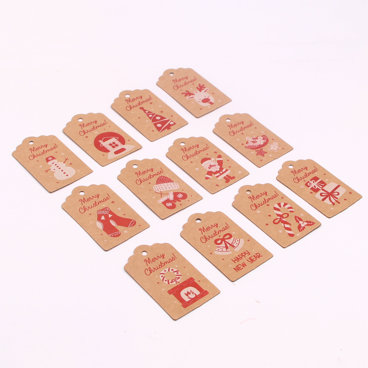 70g Weight Earring Card Jewelry Making Type Jewelry Packaging Cards Classification 100 PCS/Package Quantity Christmas Festival Letter Pattern Cute, Simple Style Style 100 PCS/Package Cute Simple Style Christmas Letter Jewelry Packaging Cards 8