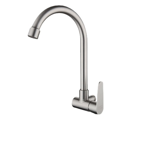Kitchen wall-mounted faucet single cold 304 stainless steel dishwashing basin laundry pool balcony washbasin sink