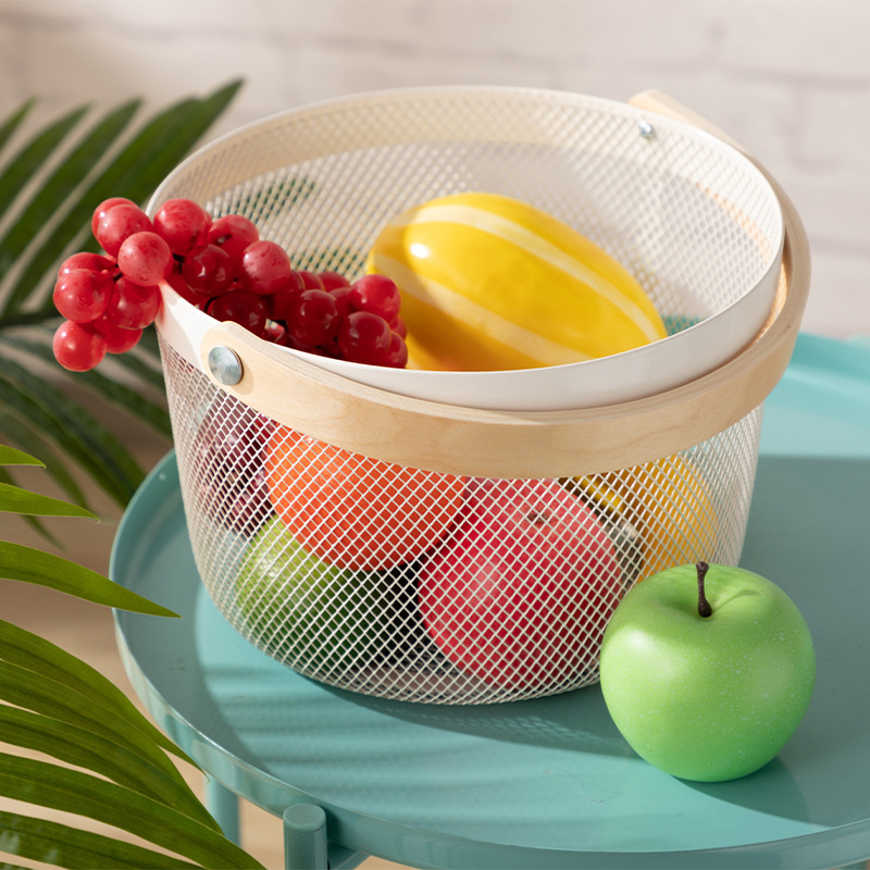 Azul cesta de frutas