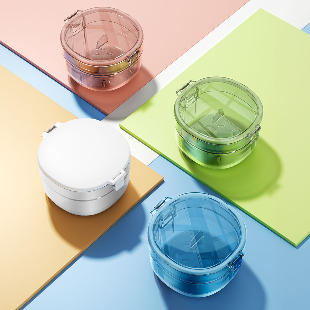 Caja de brackets de ortodoncia Caja de brackets invisibles Caja de almacenamiento de brackets de ortodoncia Caja de almacenamiento de dientes falsos Caja limpia