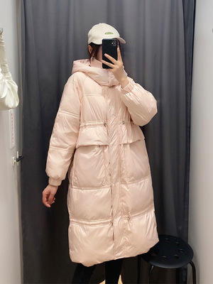 羽絨服女2021年新款韓版中長款過膝寬松收腰加厚輕便東大門潮反季