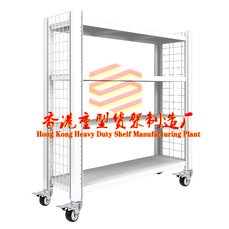 [무거운 보관] 길이 80* 폭 40* 높이 163 4겹 - [화이트 + 휠 + 사이드 네트]