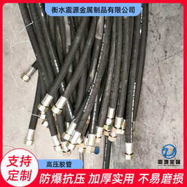 夹布橡胶油管黑色高压胶管钢丝双线编织软管柴油耐热液压水管