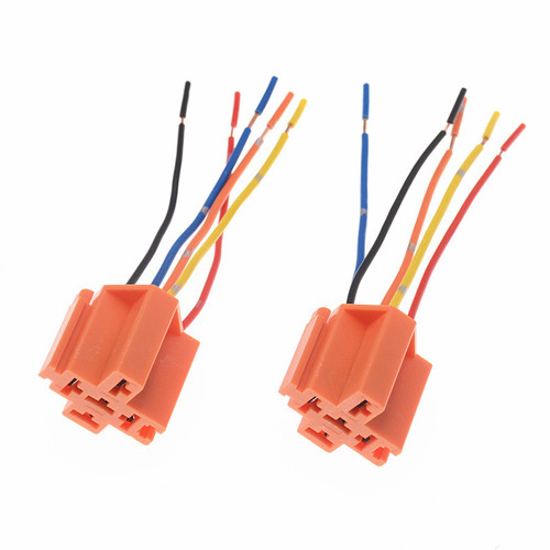 Car relay socket five-wire yellow socket relay four-wire five-wire socket harness relay socket