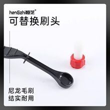 咖啡机清洁刷 塑料长柄可拆卸更换冲洗刷头 咖啡机刷跨境咖啡E18
